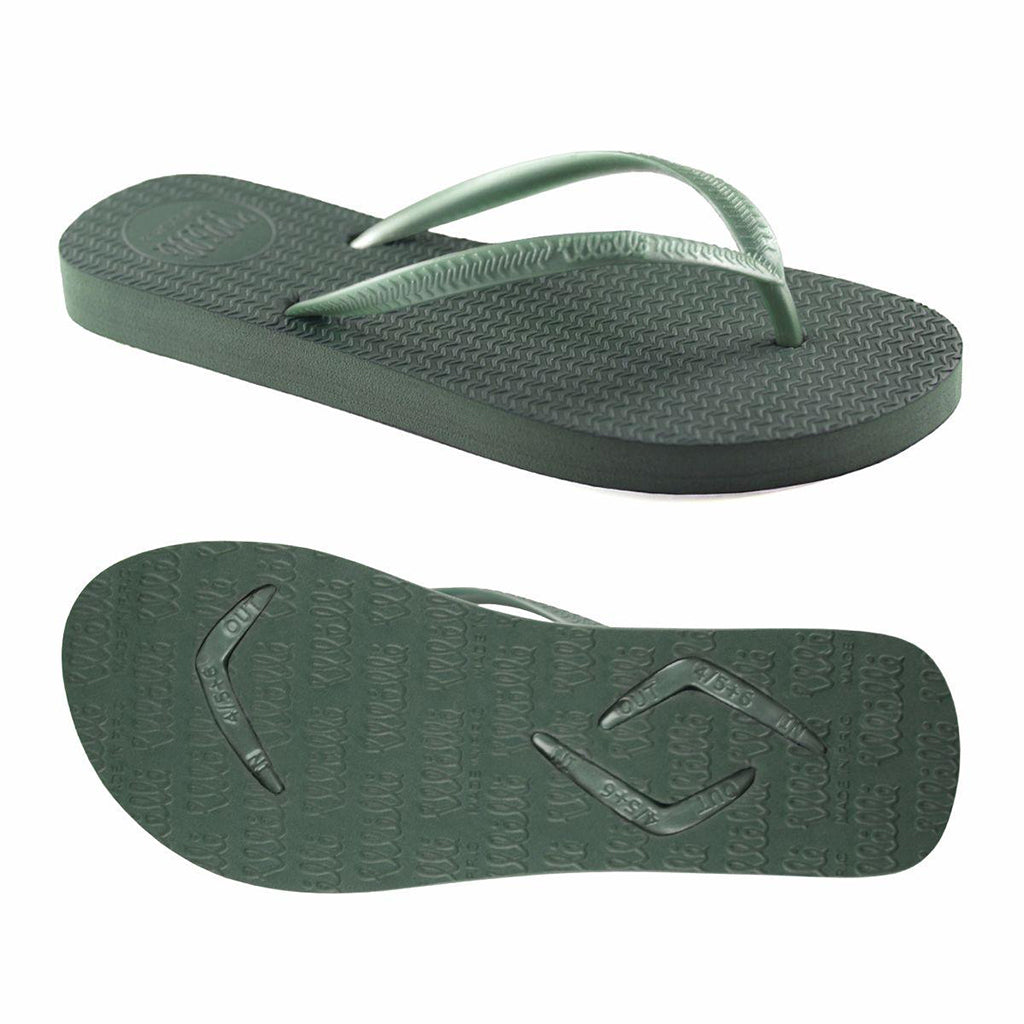 Green Flip Flop with Green Strap Slim Fit
