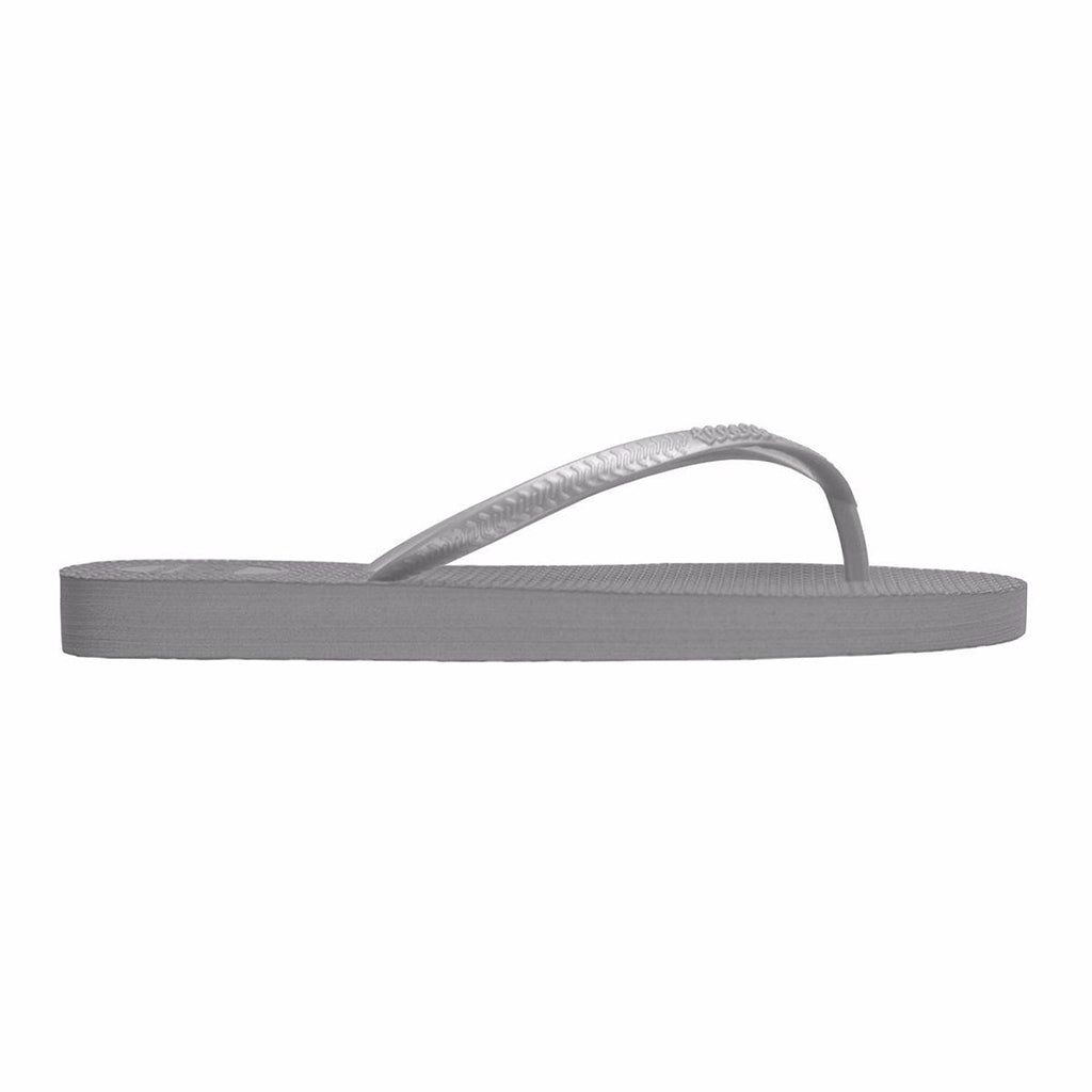 Grey Flip Flop with Metallic Grey Strap Slim Fit